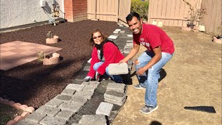 COMO INSTALAR ADOQUINES MUY FACIL amazing lady installed hundreds of pavers [upl. by Glynnis423]