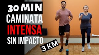 Camina 3 Km en casa para perder peso  Caminata sin saltos sin impacto  POWER WALK 30 minutos [upl. by Adnawal]