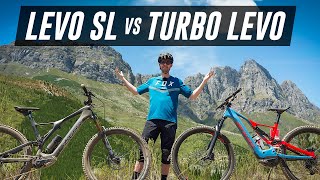 Specialized Levo SL vs Turbo Levo  Which is FASTER [upl. by Read7]