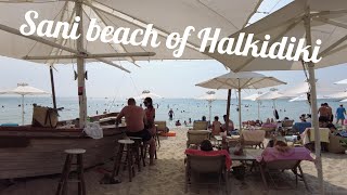 Sani Beach on Kassandra Halkidiki Greece 4K [upl. by Theis]