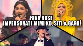 Totalitas Rina Nose impersonate Krisdayanti Siti Nurhaliza amp Lady Gaga dalam 1 panggung [upl. by Leeanne]