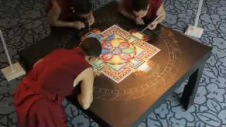 Creation of a sand mandala [upl. by Iow]