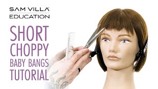 How to Cut Short Bangs Baby Bangs Baby Fringe or Statement Fringe [upl. by Natala539]