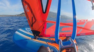 Wind Foiling Session With West Wind in The Office windsurf windfoil iqfoil windsurfing [upl. by Nevar320]