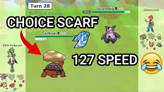 Choice Scarf Torkoal Pokemon Showdown Random Battles High Ladder [upl. by Tila221]