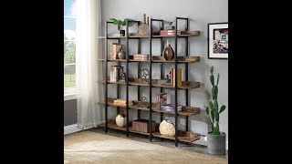 Install Video Home Office Open Bookshelf with 5 Tier [upl. by Jana]