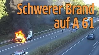 A 61 PaketTransporter geht in Flammen auf [upl. by Finny521]