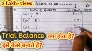 Trial Balance क्या है और इसे कैसे बनाते हैं  What is Trial Balance amp How to prepare Trial Balance [upl. by Nnaj]