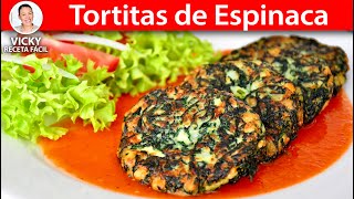 Las más ricas TORTITAS DE ESPINACA  Vicky Receta Facil [upl. by Wrench163]