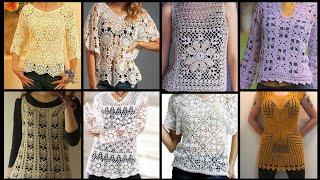 Most Beautiful amp Stylish Crochet Tunic TopBlouses Designs Ideas 2024 [upl. by Okihcas]