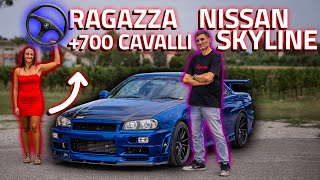 LA MIA RAGAZZA GUIDA LA SKYLINE R34 700HP SOPRAVVIVO [upl. by Ydissak]