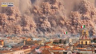 🚨Horrible today Live footage Ash cover sun in city sicily  After 2nd erupts etna volcano in Italy [upl. by Jordans]