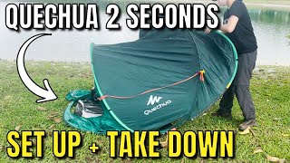 Quechua XXL IIII 2 seconds real life instructions tent packing away [upl. by Attekram]