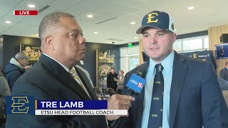 ETSU introduces new head football coach Tre Lamb [upl. by Nezah]