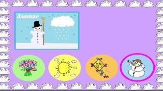 Jahreszeiten Ratespiel  Deutsch lernen  learn German  a game about seasons [upl. by Annirok]