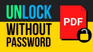 Remove Password From PDF Without Knowing Password FREE [upl. by Mittel763]