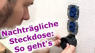 Steckdose erweitern amp nachrüsten UnterputzSteckdose nachträglich einbauen  SchrittfürSchritt [upl. by Bernette759]