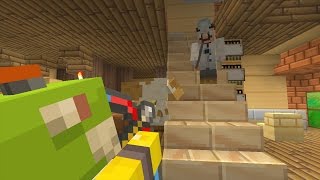 Minecraft Wii U  Nintendo Fun House  Nerf War 4 [upl. by Teryn]