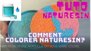 COMMENT DECORER ET COLORER LA NATURESIN RESINE ACRYLIQUE DIY SOUS VERRE COLORE [upl. by Aieki]