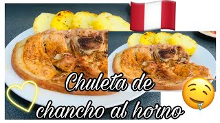 CHULETA DE CHANCHO AL HORNO a mi estilo 🇵🇪  Receta fácil [upl. by Hercules]