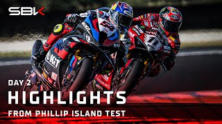 Day 2 HIGHLIGHTS 🔥  WorldSBK Phillip Island Official Test [upl. by Leizo352]