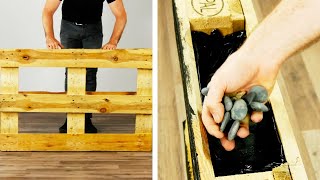 7 idee di artigianato con il legno  Mobili in pallet  Europallet  Giardino verticale [upl. by Fagan]