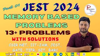 JEST 2024 Physics Memory Based Problems with Solution Part 01physicsgalaxy1537 [upl. by Shanahan]