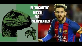 La iguana messi escapa de Serpientes  Lagarto Messi vs Snakes [upl. by Aihselef]