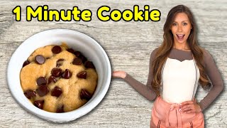 1 Minute Microwave Cookie  The Easiest Chocolate Chip Cookie in a Mug [upl. by Maxey724]