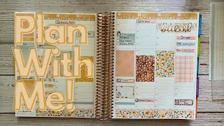 PLAN WITH ME  EC Hourly Planner and PlannerKate Stickers [upl. by Siuoleoj]