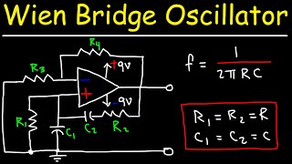 Wien Bridge Oscillator Circuit Using a 741 Op Amp [upl. by Nolita405]