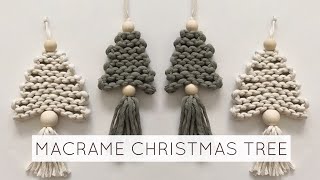 DIY MACRAME CHRISTMAS TREE  EASY MACRAME TUTORIAL  MACRAME CHRISTMAS ORNAMENT [upl. by Daukas451]