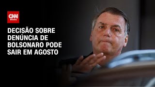 Decisão sobre denúncia de Bolsonaro pode sair em agosto  CNN ARENA [upl. by Orutra]