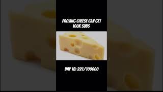 Proving cheese can get 100k subs ￼day 18 cheese [upl. by Emanuela]