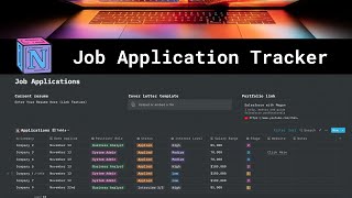 Easy Job Application Tracker in Notion [upl. by Navinod]