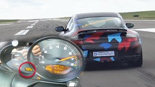 1090HP PORSCHE 996 TURBO 0323 KMh ACCELERATION [upl. by Miett55]