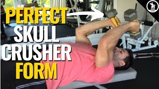 Tricep Skull Crushers Dumbbell Barbell EZ Bar [upl. by Eugenius]