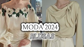 HERMOSAS BLUSA ELEGANTES SENCILLAS Y DISCRETAS DE MODA 2024 [upl. by Adaiha595]