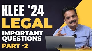 Legal Important Questions for KLEE 2024  Part 2  Kerala LLB Notification  New Exam Pattern [upl. by Anitsirhc]