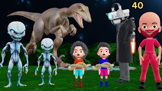 CHINTU MINTU 40  Alien zombies aur baba  Pagal beta  gulli bulli  Dinosaur Cartoon  horror sto [upl. by Attenweiler258]