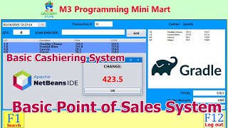 BASIC Cashiering SystemPoint of Sales POS Java ApplicationNetbeans 16 [upl. by Storz]