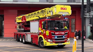 BRAND NEW WRONG SIDE OF ROAD LFB Old Kent Road 64M Turntable Ladder amp Pump Ladder Double Turnout [upl. by Tedda564]