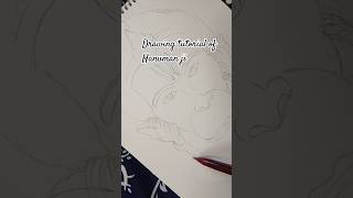 Outline completed for new drawing of Hanuman ji shorts drawing tutorial [upl. by Eelra]