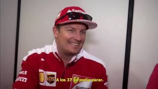 Mexican GP 2016 JP Montoya interviews Kimi Räikkönen on Vi [upl. by Sixele]