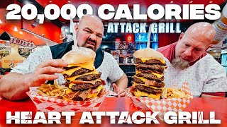 20000 CALORIE OCTUPLE BYPASS BURGER  HEART ATTACK GRILL [upl. by Pilif871]