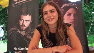 VIKINGS Morgane Polanski Interview  WELCOME TO VALHALLA Con Princess Gisla Set Memories CASTLE [upl. by Icyak396]