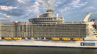 Harmony of the Seas at Sailaway from Regal Princess Galveston Texas [upl. by Suedaht]