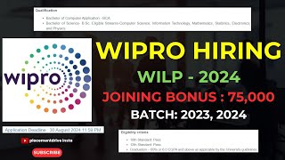 Wipros WILP 2024 Earn While You Learn [upl. by Aedrahs]