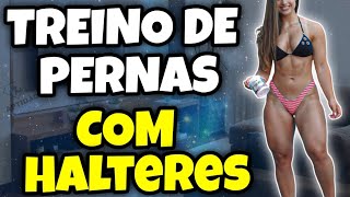 💥 Treino de Pernas Com Halteres com 5 Exercícios  Treino de Pernas em Casa [upl. by Karisa]