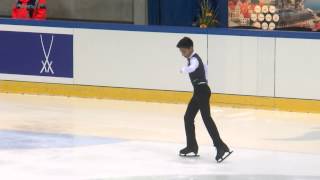 ISU 2014 Jr Grand Prix Dresden Men Short Program Donovan CARRILLO MEX [upl. by Russo]